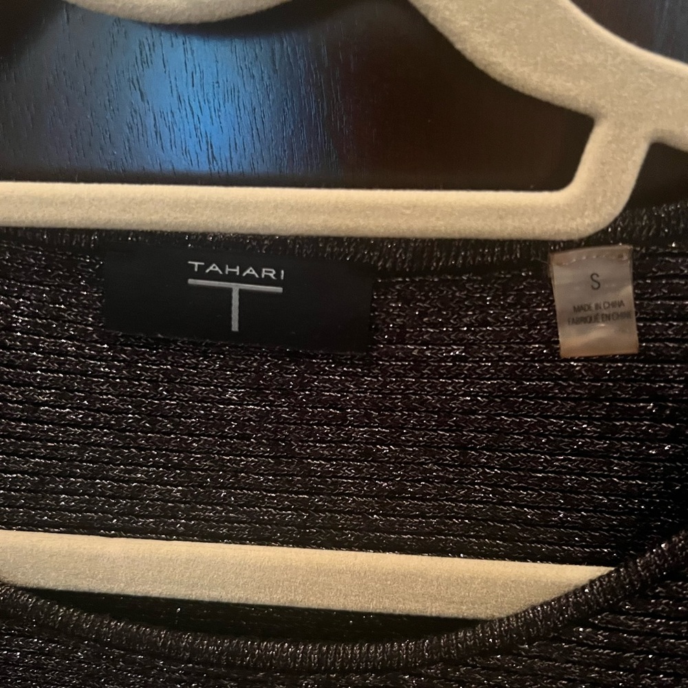 Tahari black sparkly sweater